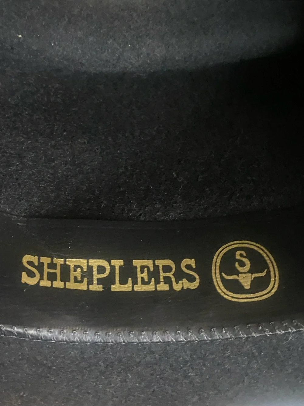Sheplers Men's Black Western Cowboy Hat Silver black Band medium wool made USA